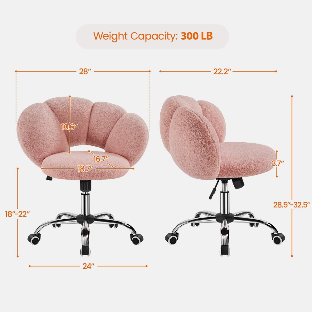 Home & Bathroom Building Products Pte Ltd Reviews - Cloud-Shaped Upholstered Vanity Chair with Adjustable