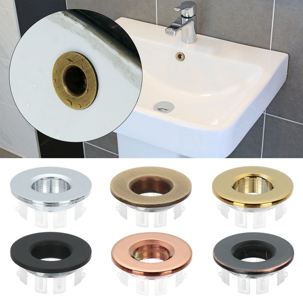 Home Bathroom Taps - Round Hole Overflow Cover For Bathroom