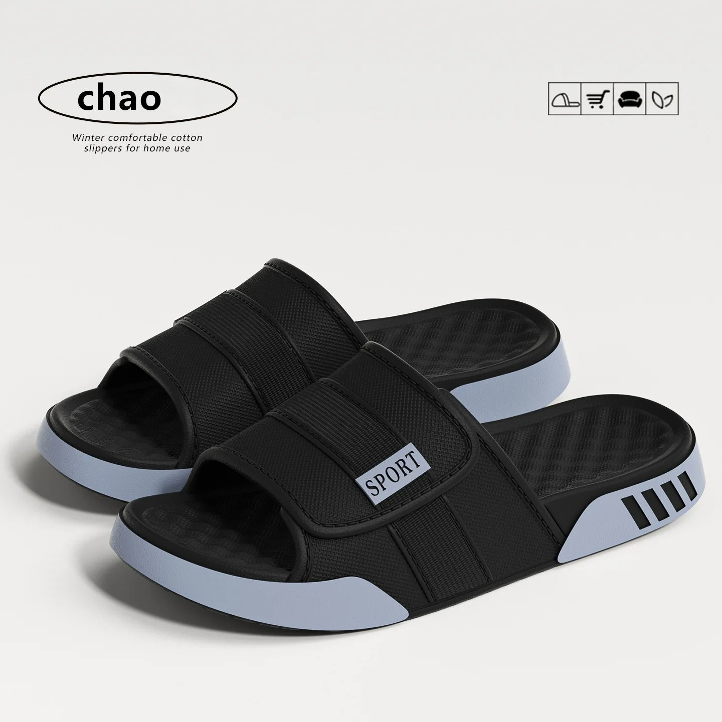 Home Outside Bathroom - EVA Men's Slip-On Shoes Comfortable Home