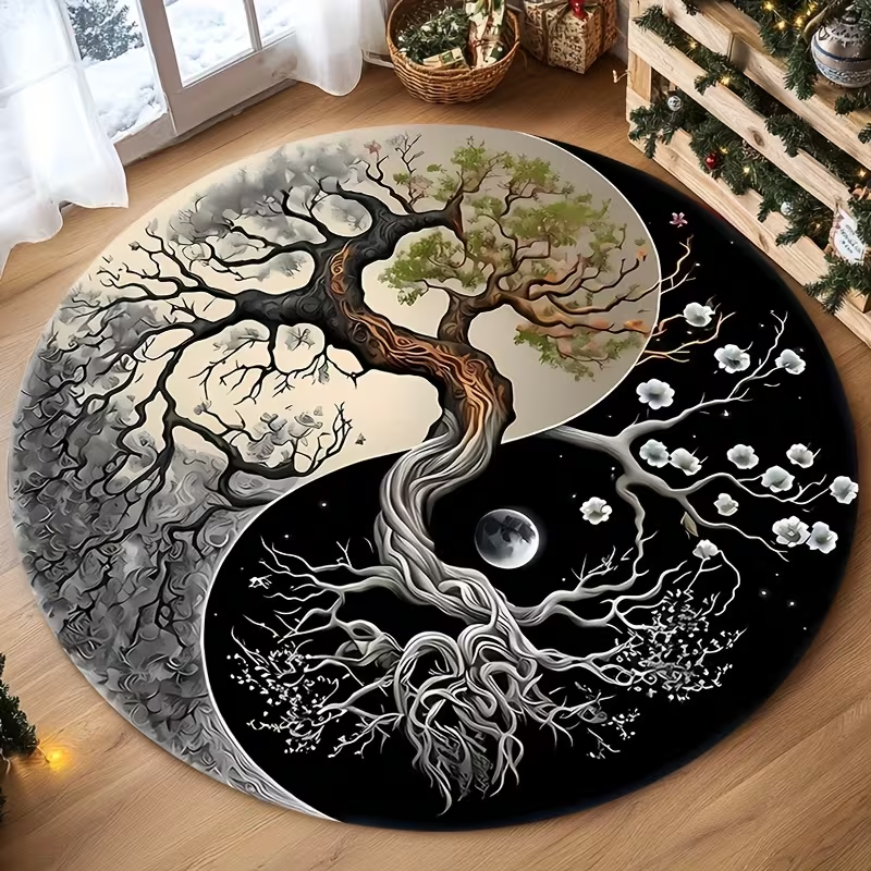 Yin Yang Tree of Life Round Ru – обзор и цена Home Bathroom Door Design