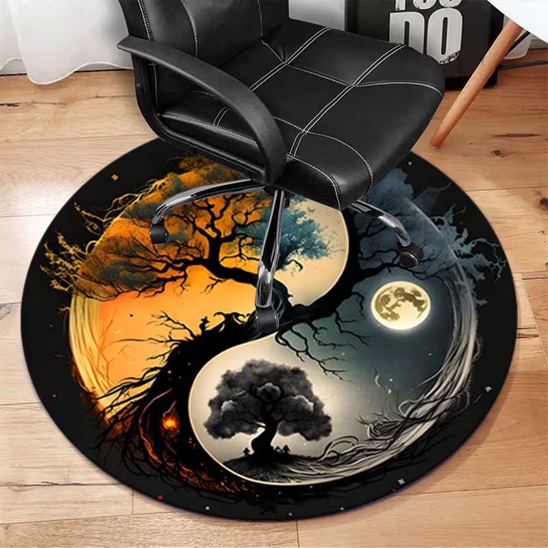 Yin Yang Tree of Life Round Ru – обзор и цена Home Bathroom Door Design