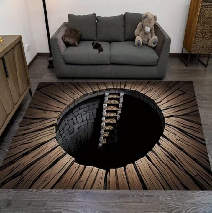 3D Carpet Illusion Design with – обзор и цена Home Goods Bathroom Mats