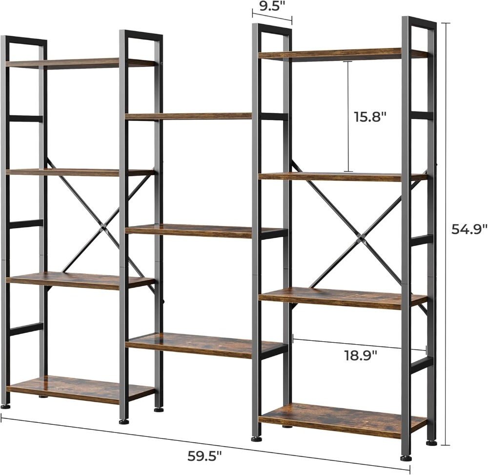 Triple Bookshelf with 11 Open  – обзор и цена Home & Bathroom Building Products Pte Ltd Reviews