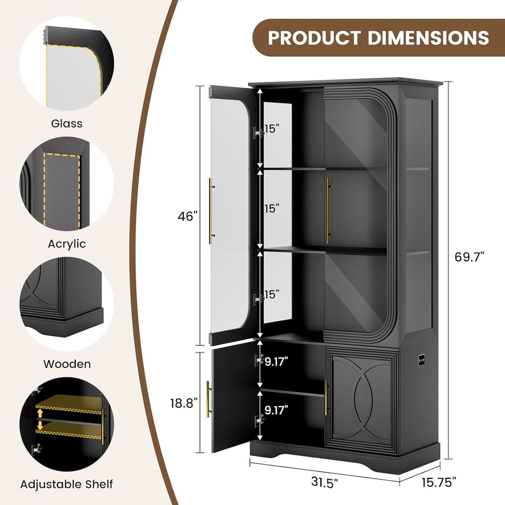 69 Tall Glass Display Cabinet  – обзор и цена Home & Bathroom Building Products Pte Ltd Reviews