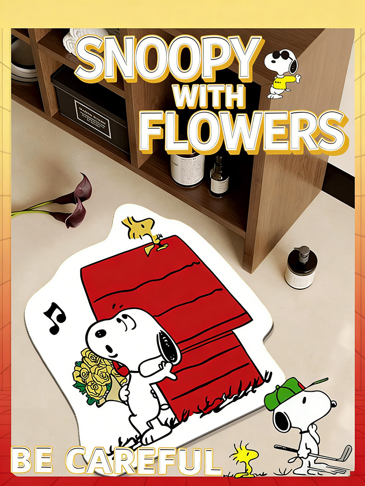 Lovely Snoopy Cartoon Floor Ma – обзор и цена Home Goods Bathroom Mats