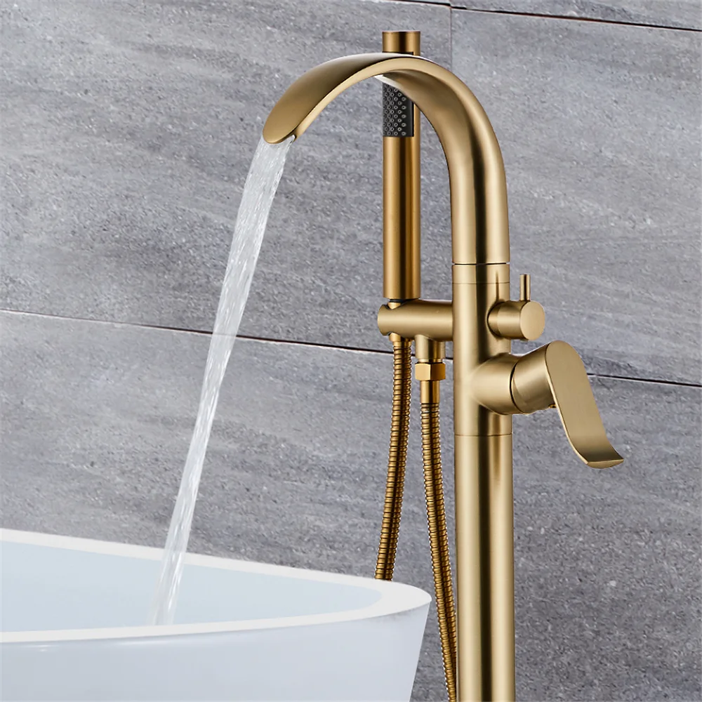 Black Bathtub Faucet Set Floor – обзор и цена Home Bathroom Taps