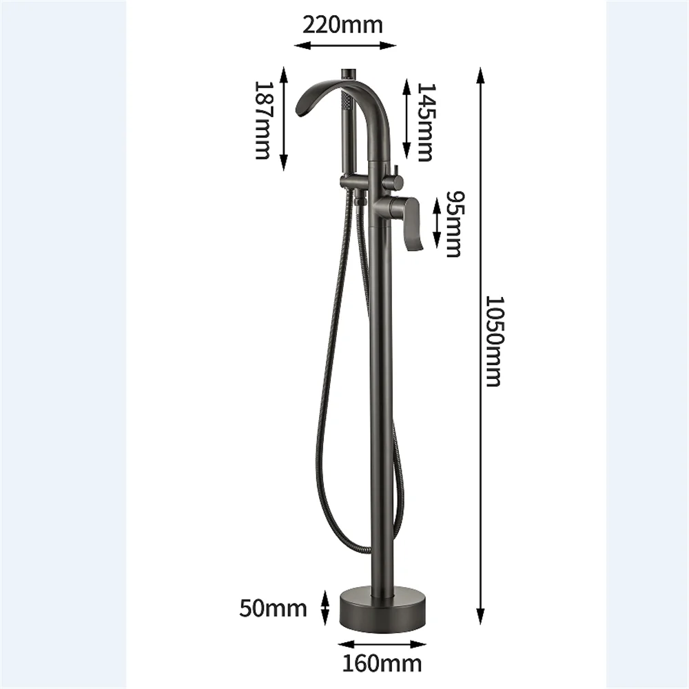 Black Bathtub Faucet Set Floor – обзор и цена Home Bathroom Taps