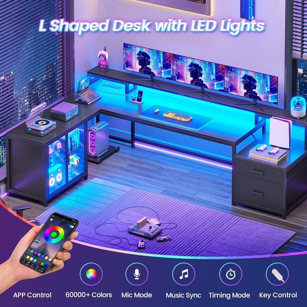 78.7 L-Shaped Gaming Desk with – обзор и цена Home & Bathroom Building Products Pte Ltd Reviews